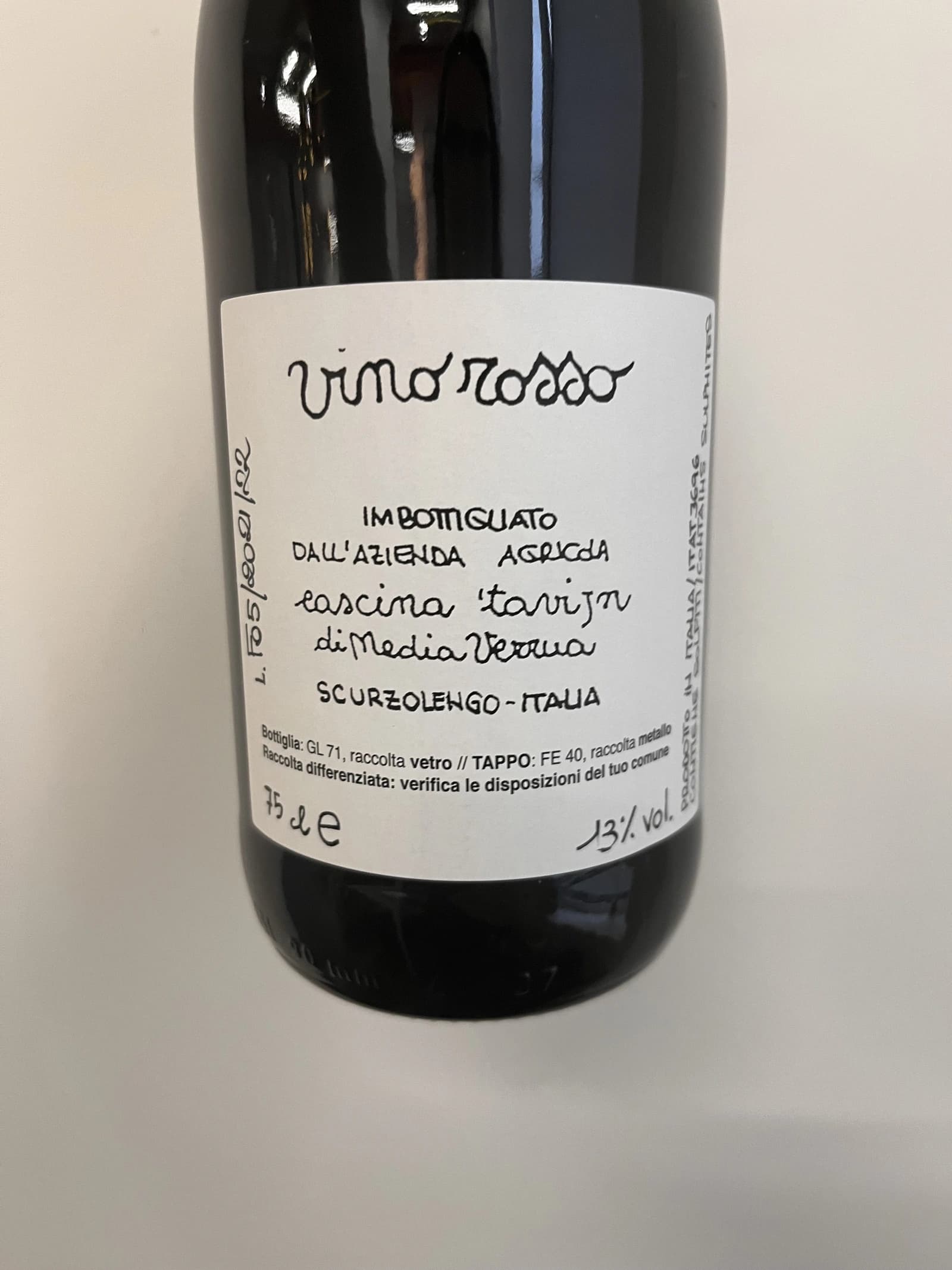Cascina Tavijn Vino Rosso L.F05/2021/22 NV