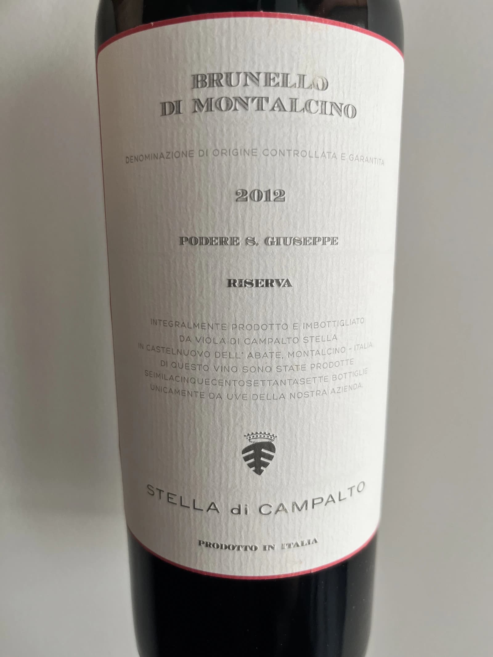 Stella di Campalto Brunello di Montalcino Riserva 2012